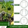 thumbnail image 2 of 2 Pcs Plant Support Stake, 8.27X13.78" Half‑Circle Plant Holder, Weather‑Resistant Garden Support Frame, Heavy‑Duty Vegetable Support Ring, Sturdy Horticultural Rack for Flowers, Peppers, Tomatoes, 2 of 6