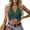 Green, variant on Women's V-Neck Twist Front Sleeveless Ribbed Knit Tank Tops Summer Stretchy Soft Comfortable Casual Cropped Vest Simple and Stylish Solid Color Basic Workout Tees White XXL