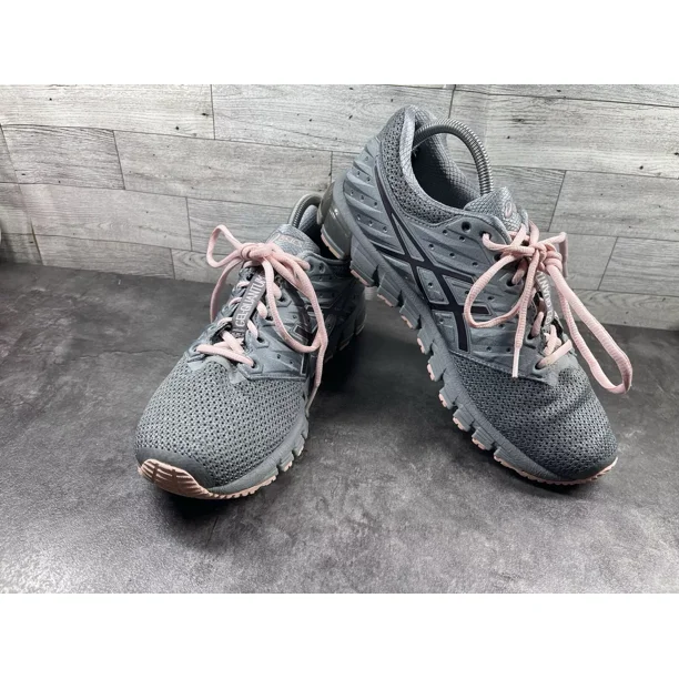 ASICS Sneakers Women 10 M Gel-Quantum 180 Gray Running Shoes Athletic Comfort