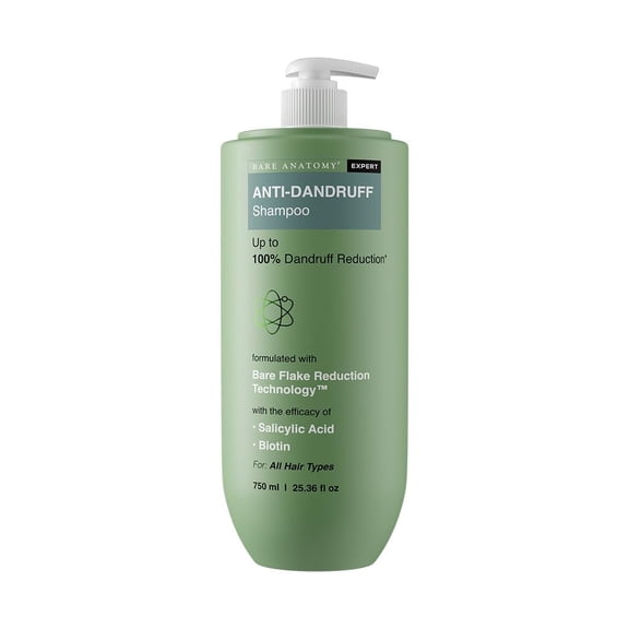 Bare Anatomy Expert Anti-Dandruff Shampoo | Up to 100% Dandruff Reduction | Targets Oily Scalp and Sheds Dry Flakes | 25.36 Ounce