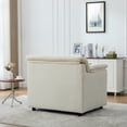 thumbnail image 6 of HOQBN 38" Oversized Accent Chair,Chenille Upholstered Living Room Chairs,Modern Arm Chair for Living Room, Bedroom,Beige, 6 of 8