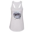 thumbnail image 2 of Wild Bobby Full Moon Cute Arctic Mountain Snow Dire Wolf Women Racerback Tank Top, 2 of 5