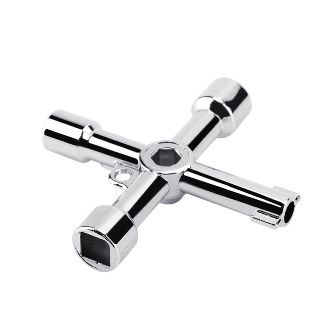 Llave Llave triangular multifuncional de acero inoxidable para ascensor de armario de control eléctrico