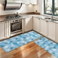 thumbnail image 3 of Kitchen Rugs Sets Of 2,Light Blue Christmas Snowflake Pattern Anti Fatigue Kitchen Mat Rugs Non Slip Washable,Decorative Kitchen Floor Mats for Kitchen,Sink,Laundry,17"X47", 3 of 5