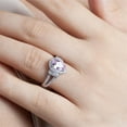 thumbnail image 5 of Clearance on Ring! WEANT Womens 925 Sterling Silver Twisted Shape Diamond Engagement Ring Stacking Matching Band Anniversary Ring, Silver, 10, 5 of 9