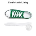 thumbnail image 4 of Women’s Classic Low‑Top Canvas Sneakers, Green, US 6, Lace‑Up Casual Walking Tennis Flats for Ladies, 4 of 7
