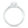 thumbnail image 2 of 1 ct Oval Cut Moissanite Solitaire 14K White Gold Womens Engagement Ring, 2 of 6