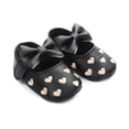 thumbnail image 5 of Owordtank Infant Baby Girl Mary Jane Flats Bow Non-Slip Soft Sole Princess Toddler First Walkers Sneaker Wedding Dress Shoes, 5 of 6