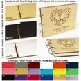 thumbnail image 7 of Darling Souvenir Personalized Engraved Laser Cut Wedding Guest Book Wooden Cover Sign-in Book Registry Guestbook Scrapbook-93, 7 of 7
