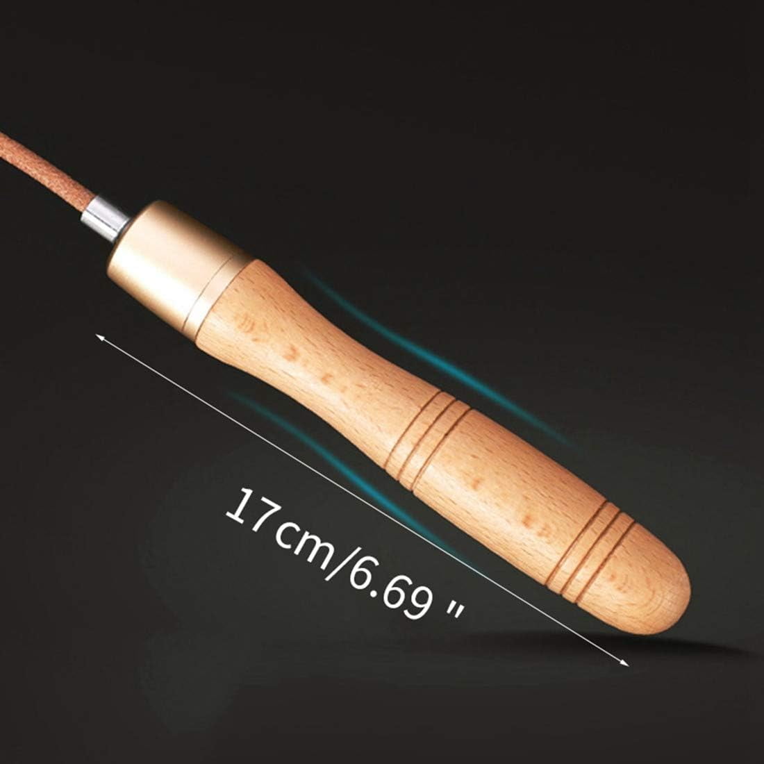 Adjustable Leather Skipping Rope Pure Wooden Handle and Swivel Bearing Design Suitable for Fitness Venues and Home Fitness Exercises