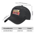 thumbnail image 3 of Vintage Cotton Washed Distressed Baseball Cap - Black Texture with Curved Brim Featuring Cassette Tapes Design: ' Tahjasa Charutela ' & ' The Way You Move ', 3 of 6