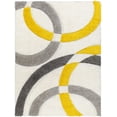 thumbnail image 2 of Mark&Day Area Rugs, 5x7 Sanders Modern Shag Saffron/Medium Gray Area Rug, Yellow Grey Ivory Carpet for Living Room, Bedroom or Kitchen (5'3" x 7'), 2 of 6
