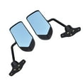 thumbnail image 3 of 2Pcs Universal F1 Style Side Mirrors Glossy Black Rear View Mirror with Blue Glass, 3 of 7