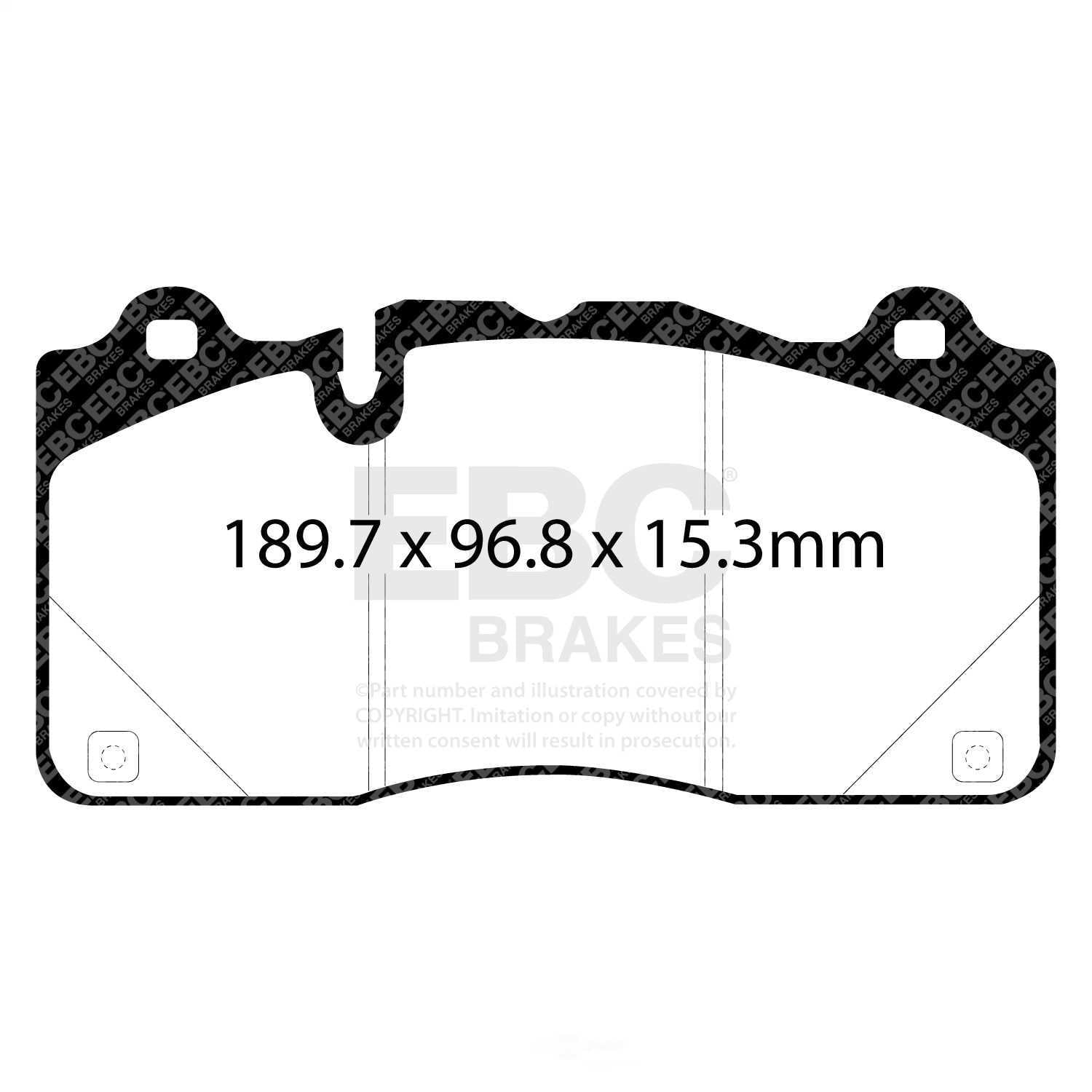 EBC Brakes Redstuff Premium Fast Street Pad For All Engine Sizes Fits select: 2016-2022 CHEVROLET CAMARO, 2016-2019 CADILLAC CTS