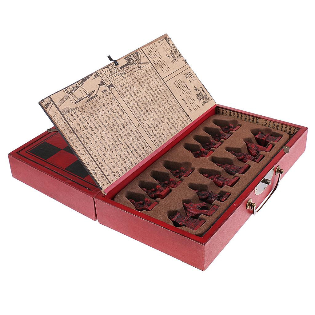 LeeQinersw International Chess Set with Folding Chess Board and Classic Handmade Standard