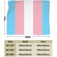 thumbnail image 3 of Blanket Transgender Pride Flag LGBT Fleece Blanket Foldrable Throw Blanket Washable Couch Sofa Fuzzy Blanket Reversible Plush Blanket Beach Blanket for Home Office, 3 of 6