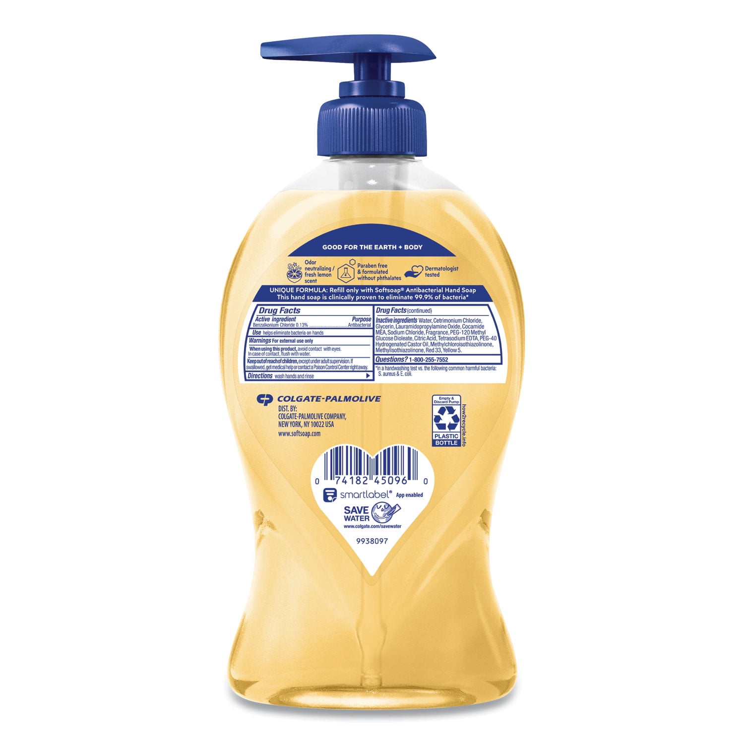 Softsoap Liquid Hand Soap, Antibacterial Kitchen Fresh Hands, 11.25 oz, 6 Pack