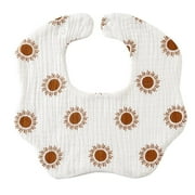 Elinfant 6 Layers Muslin Crepe Cotton Infinite Scarf 100% Cotton Solid Print Color Baby Bib Soft Breathable Baby Burp Cloth KB105-ZB28