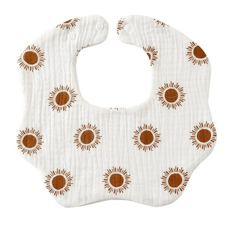 Elinfant 6 Layers Muslin Crepe Cotton Infinite Scarf 100% Cotton Solid Print Color Baby Bib Soft Breathable Baby Burp Cloth KB105-ZB28