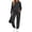 Black, variant on UVN Two Piece Outfits for Women Long Sleeve Hoodies Tops And Pants Pajamas Sets Casual Fall Winter Lounge Set with Pockets