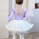 thumbnail image 4 of Ropa de baile para niños, mangas largas voladoras, ropa de práctica de invierno para niñas, falda de malla, top de algodón para niños, 4 of 6