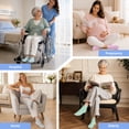 thumbnail image 5 of Grip Socks for Women, PUTUO Cotton Non Slip Yoga Sock, Breathable Seamless Gripper Socks for Athletic Pilates Ballet Workout Hospital, 5 Pairs, 5 of 5