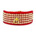 thumbnail image 7 of Dog and Pet Collar, "Velvet Five Row Clear Crystal", 7 of 7