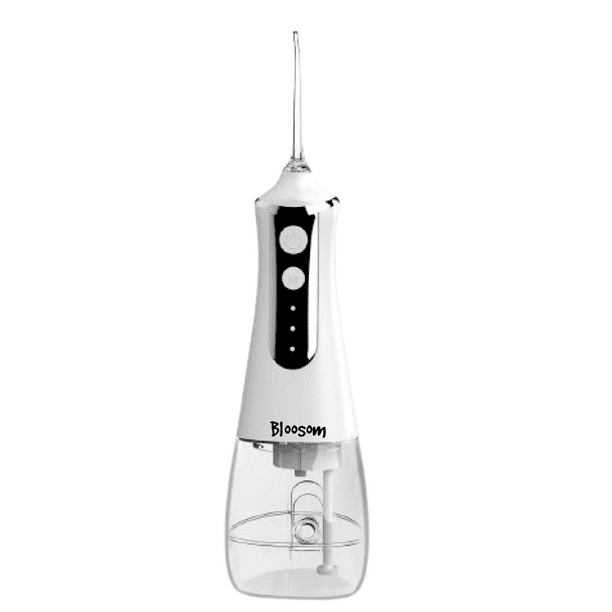 Irrigador Bucal Bloosom Limpiador Dientes Eléctrico Con 5 Boquillas Blanco