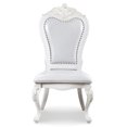 thumbnail image 3 of Furniture of America Alernit Traditional Nailhead Trim Dining Chairs, White (Set of 2), 3 of 13