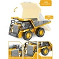 thumbnail image 2 of Fridja 1:24 Scale 9 Channel Alloy Remote Control Dump Truck with 5.5lb Load Capacity, Realistic Sound Effects & LED Lights, 2.4GHz RC Construction Vehicle Toy, 2 of 8