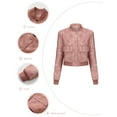 thumbnail image 5 of Aloohaidyvio Women's Faux Leather Cropped jackets Casual Vintage Buttons Motorcycle Short Coat Jacket, 5 of 5