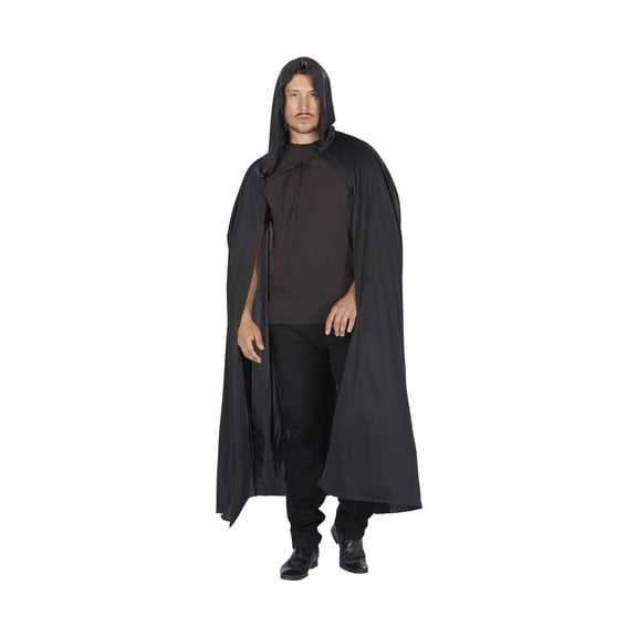 Unisex Hooded Adult Costume Cape | Black