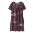 thumbnail image 3 of Hontri Nightgowns for Women, Summer Cotton Silk Short Sleeved Sleep Dressfor Middle Aged Women New Loose Fitting Home Wear Elderly Sleepwear Plus Size Dress Grey One Size, 3 of 4