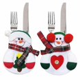 thumbnail image 2 of 8Pcs Christmas Silverware Holders Snowman Knife Fork Chopsticks Pockets Christmas Santa Hats Holders Pockets Red Santa Socks Cutlery Holders for Xmas, 2 of 5