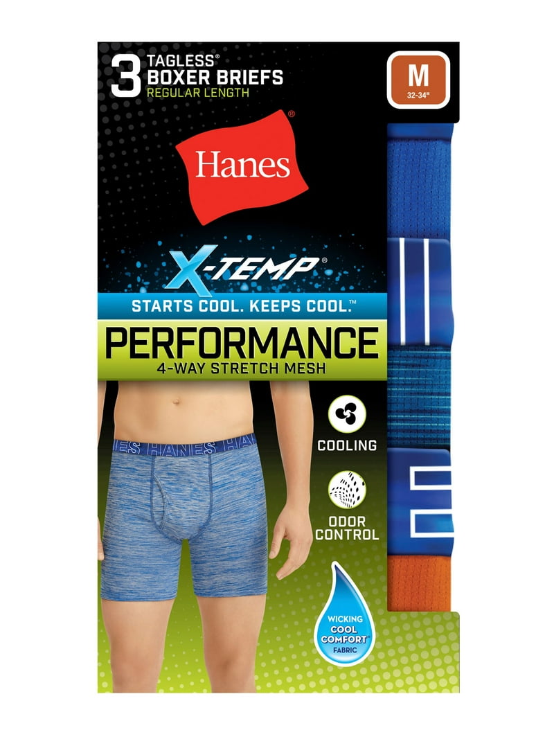 Hanes Men's X-Temp Stretch Boxer Briefs 3-Pack: FreshIQ, Gym