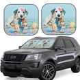 thumbnail image 2 of Bingfone A Funny Little Dalmatian Puppy Print 2-Piece Sun Shade Front Windshield - Foldable Car Front Window Sunshades For Most Sedans Suv Truck - Large, 2 of 7