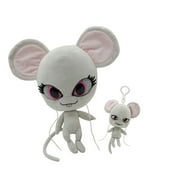 Miraculous Ladybug - Kwami Plush Kit, Mon Ami, 9-Inch Plush with Resin Eyes and Lifesize 5-Inch Stuffed Toy with Matching Backpack Keychain, Toys for Kids - Mullo