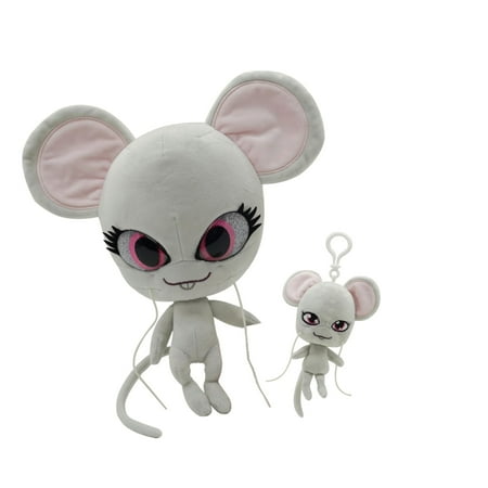 Miraculous Ladybug - Kwami Plush Kit, Mon Ami, 9-Inch Plush with Resin Eyes and Lifesize 5-Inch Stuffed Toy with Matching Backpack Keychain, Toys for Kids - Mullo