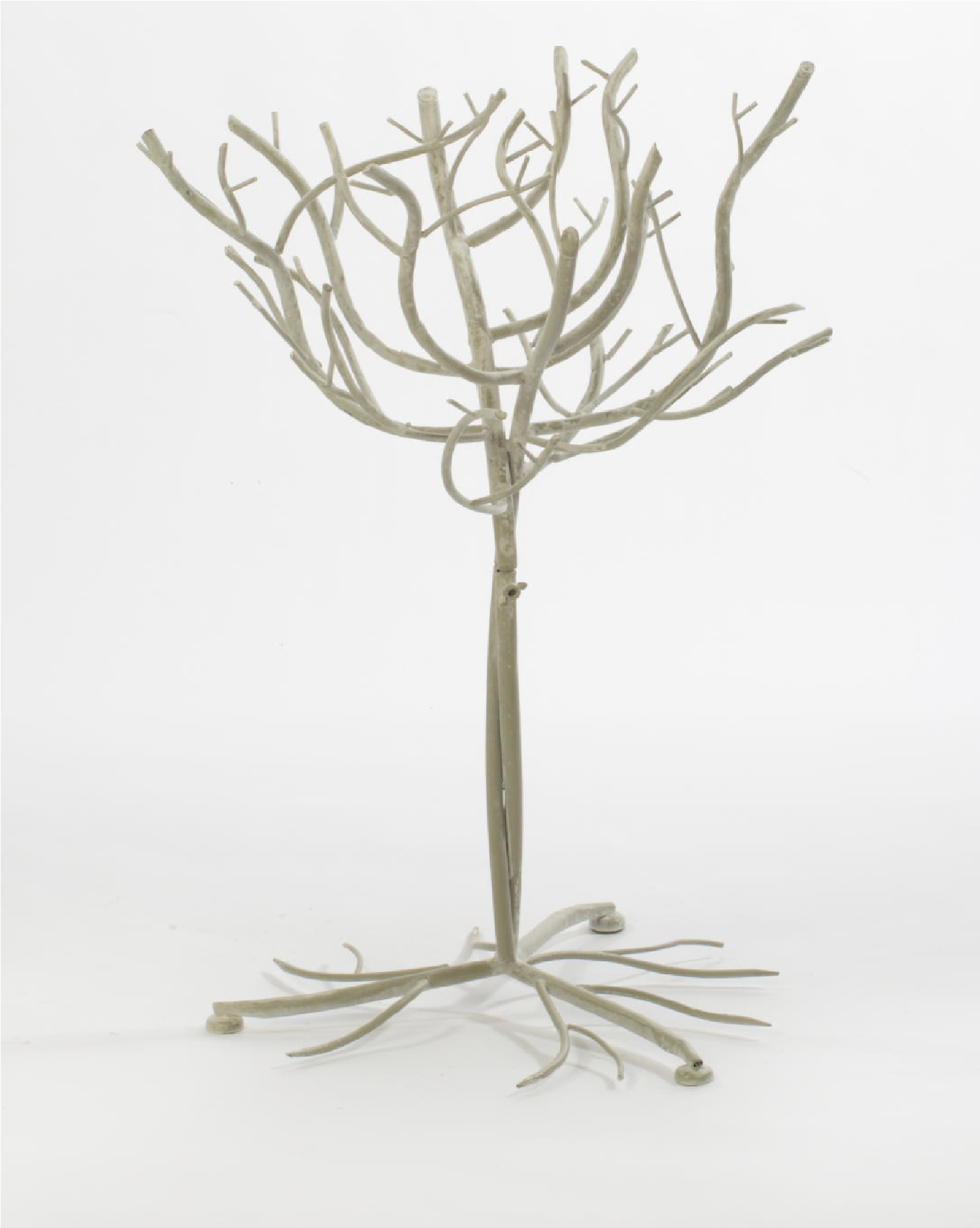 27.25" White Artificial Tree with Flocked Branches