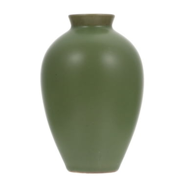 Ceramic Flower Vase Home Decor Home Vase Ornament Green Vase Vintage Decor Chinoiserie Vase Tabletop Artistic Vase