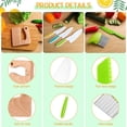 thumbnail image 3 of FITULABO 6 PCS Wooden Kids Kitchen Knife for Real Cooking, Plastic Potato Slicers Cooking Knives Serrated Edges Toddler Knifes for Kitchen (Cartoon Crocodile), 3 of 6