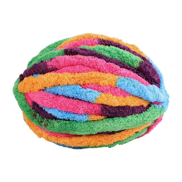 Hilo de lana gruesa de poliéster voluminoso para tejer cojines, alfombras y mantas de ganchillo Verde azul rosa