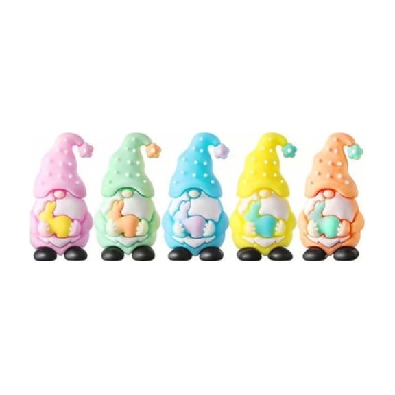HuiXinOu Easter Mini Gnomes Figures Set, Cute Gnomes and Rabbits Figurines for Spring Home Decor, Gift Stuffers and Party Favors