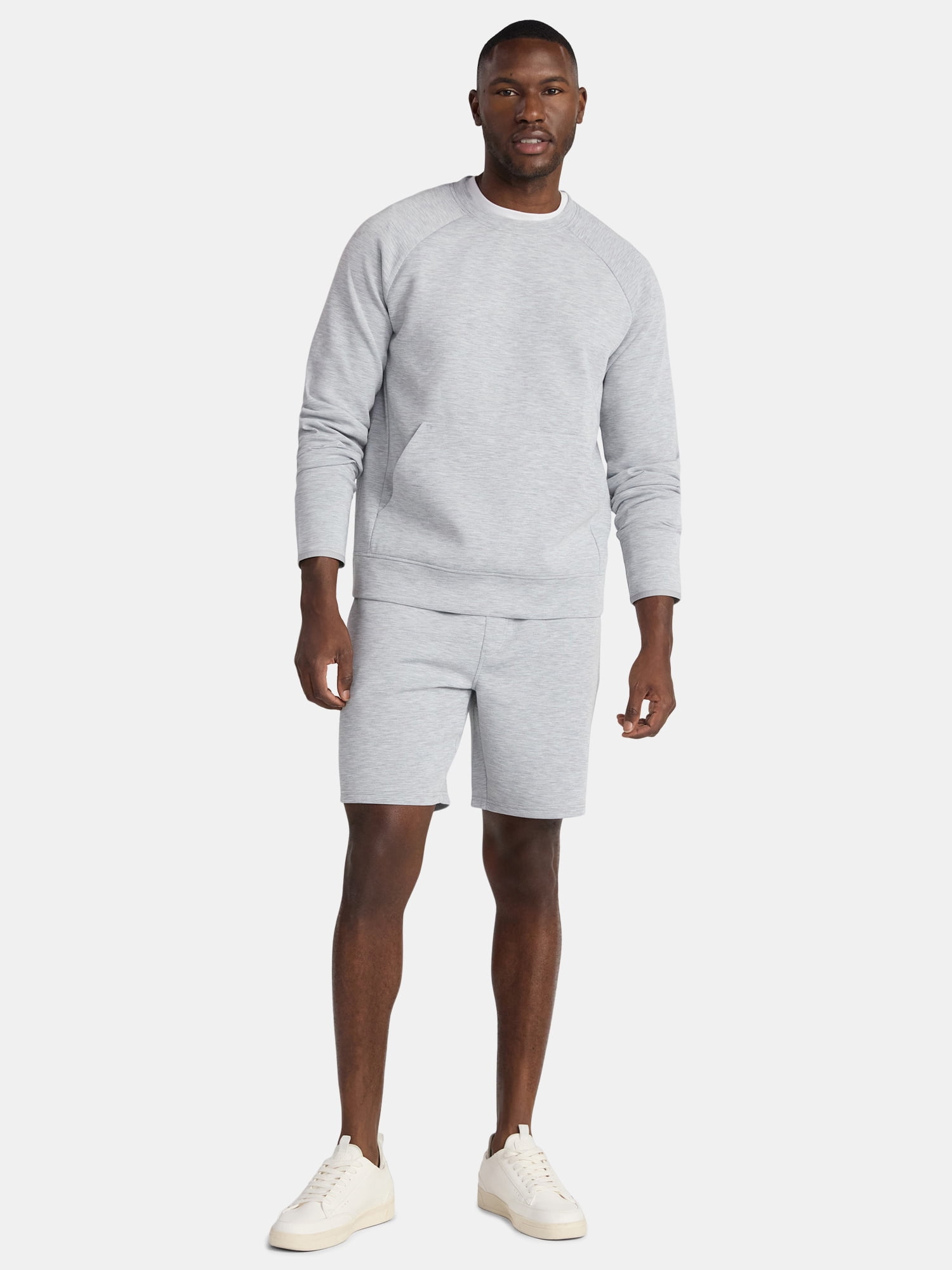 Athletic Works Men's and Big Men's Fusion Double Knit Shorts 8" Inseam, Sizes S-5XL