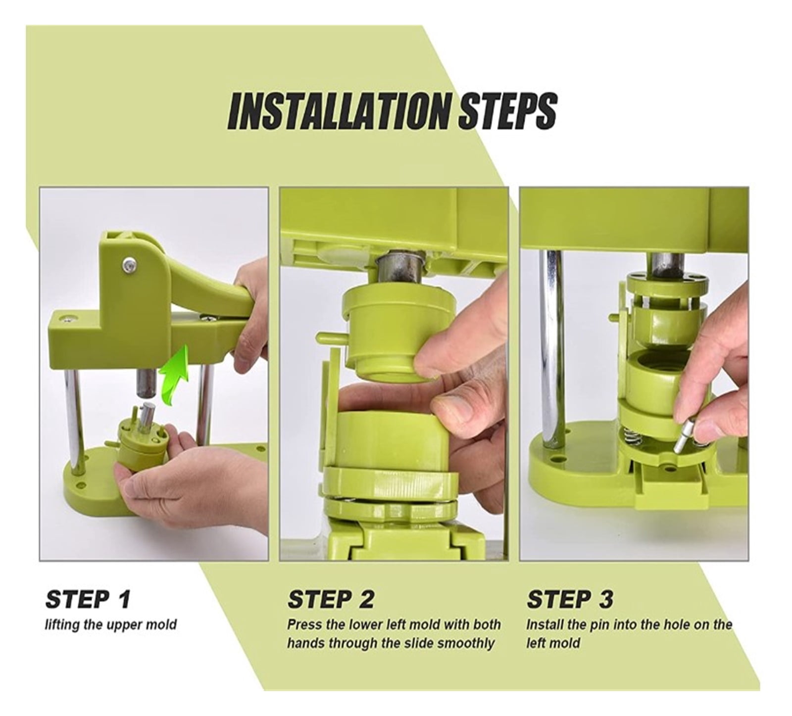 DIY Pin Badge Button Maker Machine Kit Badge Press Button Making Mould Machine Badge Punch Press Maker Machine Pin Button DIY Making Set