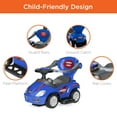thumbnail image 3 of Best Choice Products 3-in-1 Kids Push and Pedal Toddler Ride On Wagon Play Toy Stroller w/ Sounds, Handle, Horn - Blue, 3 of 7