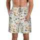 thumbnail image 1 of Balery Dogs Funny Pets Traje de Baño Estilo Hawaiano para Hombre, Shorts de Secado Rápido con Bolsillos-Medium, 1 of 6