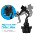 thumbnail image 4 of Macally Phone Gravity Holder With 9. 25" Tall Cupholder Mount For Car SUV Or Truck for Apple iPhone 14 13 X Pro Max mini SE 8 Plus, Samsung Galaxy Note S23 S22 Ultra Plus 5G, Tablets 10.5" MCUPGRAVITY, 4 of 8