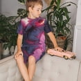 thumbnail image 4 of Balery Astronaut Riding Fiery Horse Conjunto de Pijama Infantil de Manga Corta con Estampado – Ropa de Dormir de Algodón Suave-4X-Large, 4 of 6