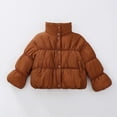 thumbnail image 4 of Jalioing Toddler Girls Puffer Jacket Winter Thermal Long Sleeve Stand Collar Puffy Coat Fashion Cute Outerwear with Pocket, 4 of 5